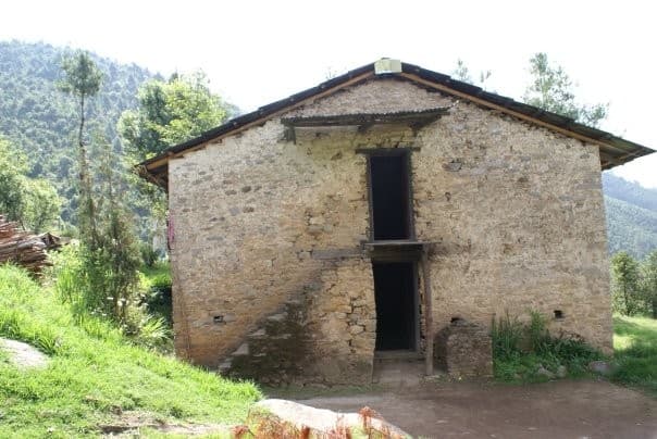 A stone house in the hills of Nepal